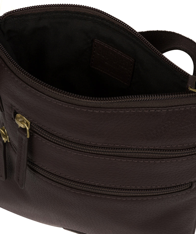 'Heloise' Dark Chocolate Leather Small Cross Body Bag image 4