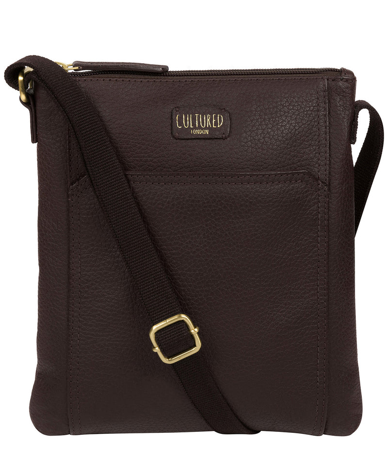 'Lucie' Dark Chocolate Leather Small Cross Body Bag image 1