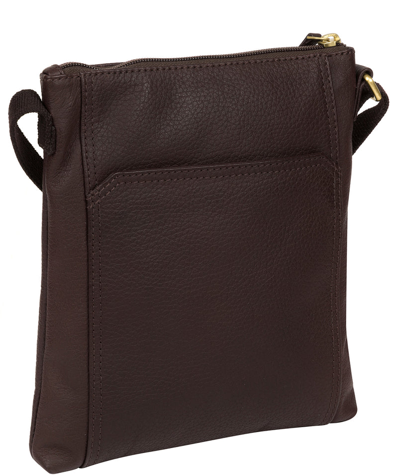 'Lucie' Dark Chocolate Leather Small Cross Body Bag image 3