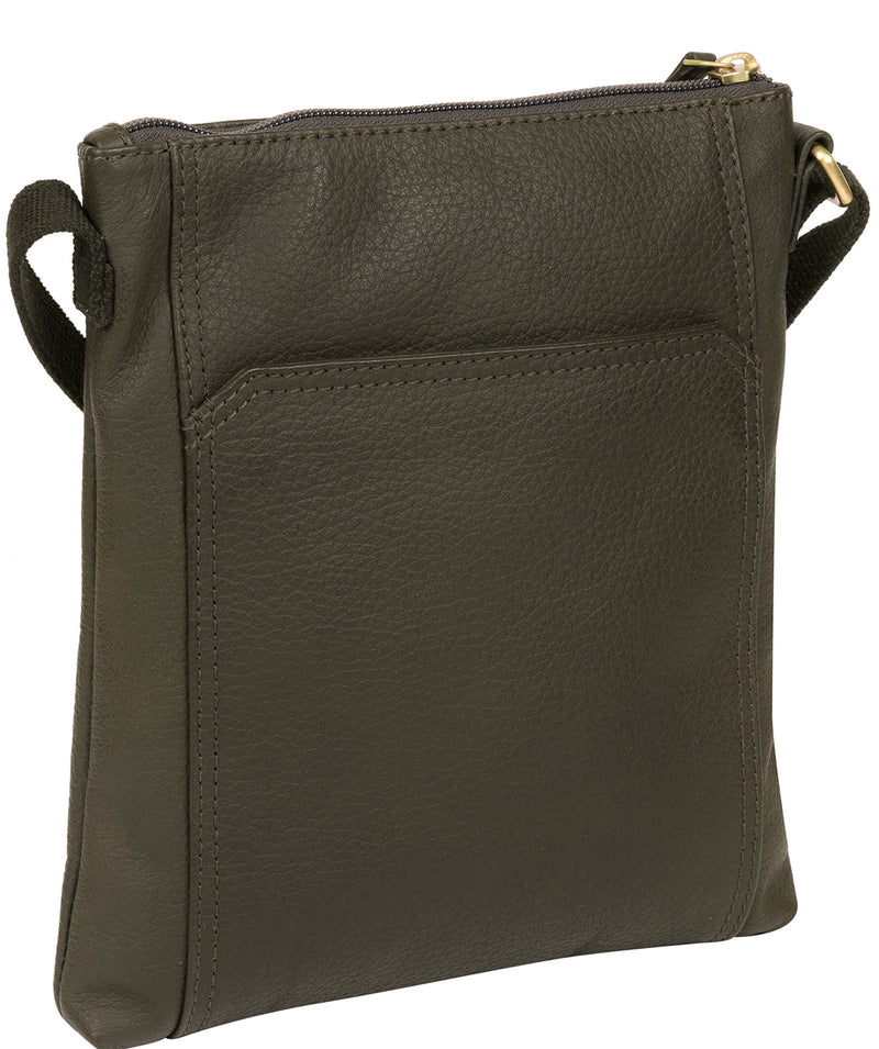 'Lucie' Olive Leather Small Cross Body Bag Pure Luxuries London