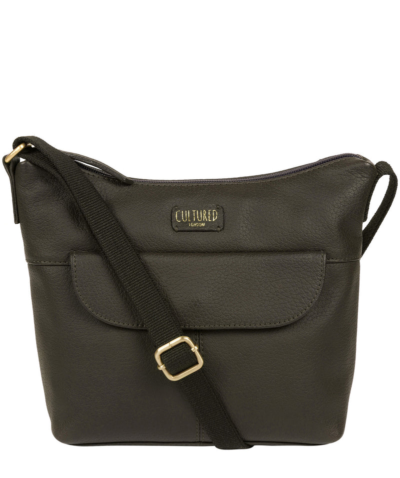'Amel' Olive Leather Small Cross Body Bag image 1