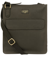 'Celeste' Olive Leather Small Cross Body Bag image 1
