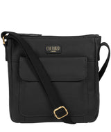 'Elna' Black Leather Small Cross Body Bag Pure Luxuries London