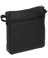 'Elna' Black Leather Small Cross Body Bag Pure Luxuries London