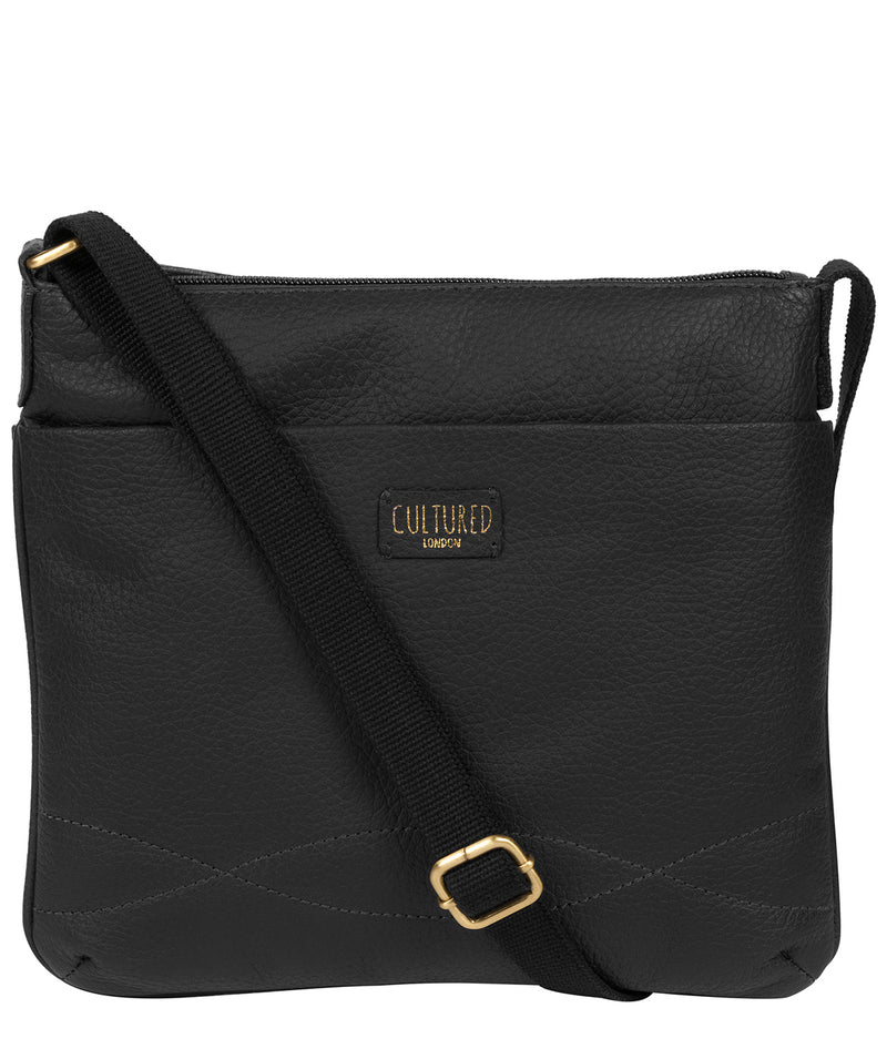 'Manon' Black Leather Small Cross Body Bag Pure Luxuries London
