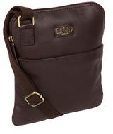 'Marqaux' Brown Leather Cross Body Bag image 5