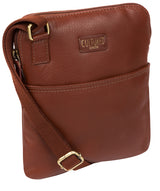 'Marqaux' Cognac Leather Cross Body Bag Pure Luxuries London