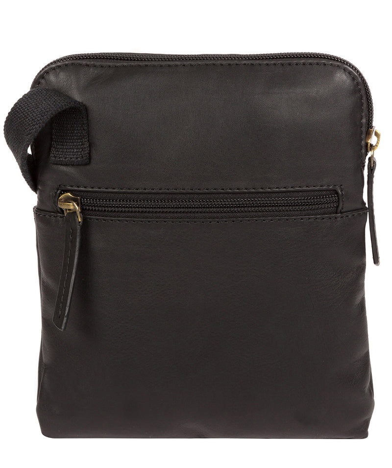 'Marqaux' Ebony Leather Cross Body Bag Pure Luxuries London