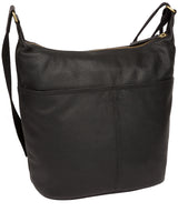 'Paula' Black Leather Cross Body Bag image 3