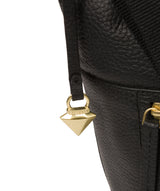 'Paula' Black Leather Cross Body Bag image 6