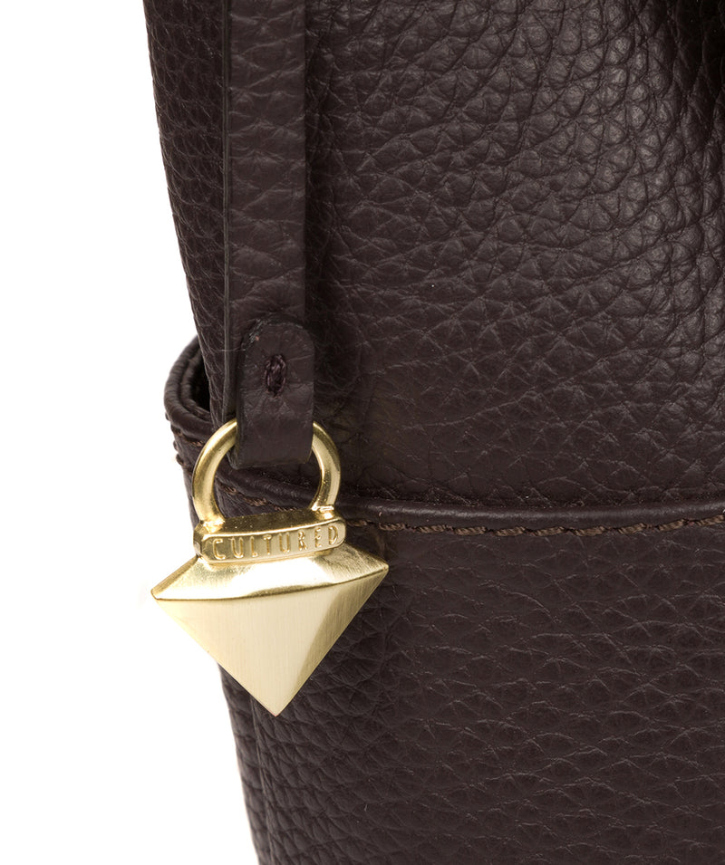 'Paula' Dark Chocolate Leather Cross Body Bag Pure Luxuries London