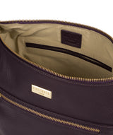 'Paula' Fig Leather Cross Body Bag Pure Luxuries London
