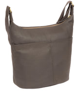 'Paula' Grey Leather Cross Body Bag image 3