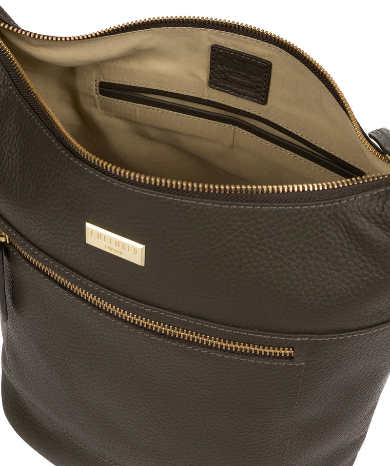 'Paula' Olive Leather Cross Body Bag Pure Luxuries London
