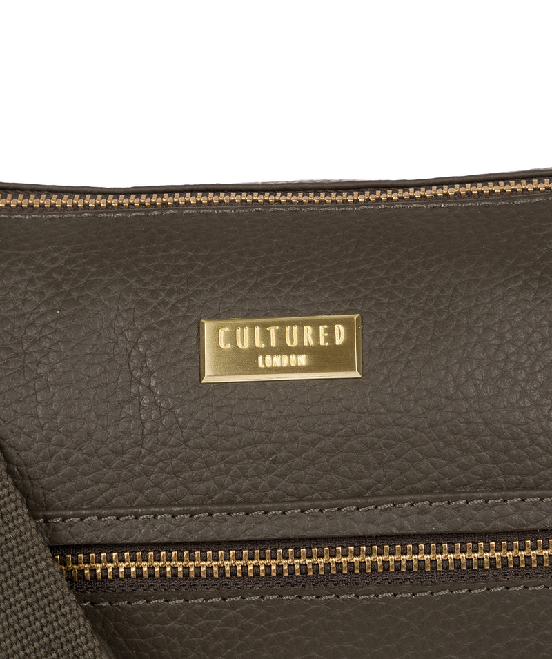 'Paula' Olive Leather Cross Body Bag Pure Luxuries London