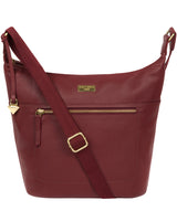 'Paula' Ruby Red Leather Cross Body Bag Pure Luxuries London