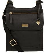 'Marie' Black Leather Cross Body Bag Pure Luxuries London