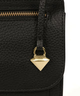 'Marie' Black Leather Cross Body Bag Pure Luxuries London