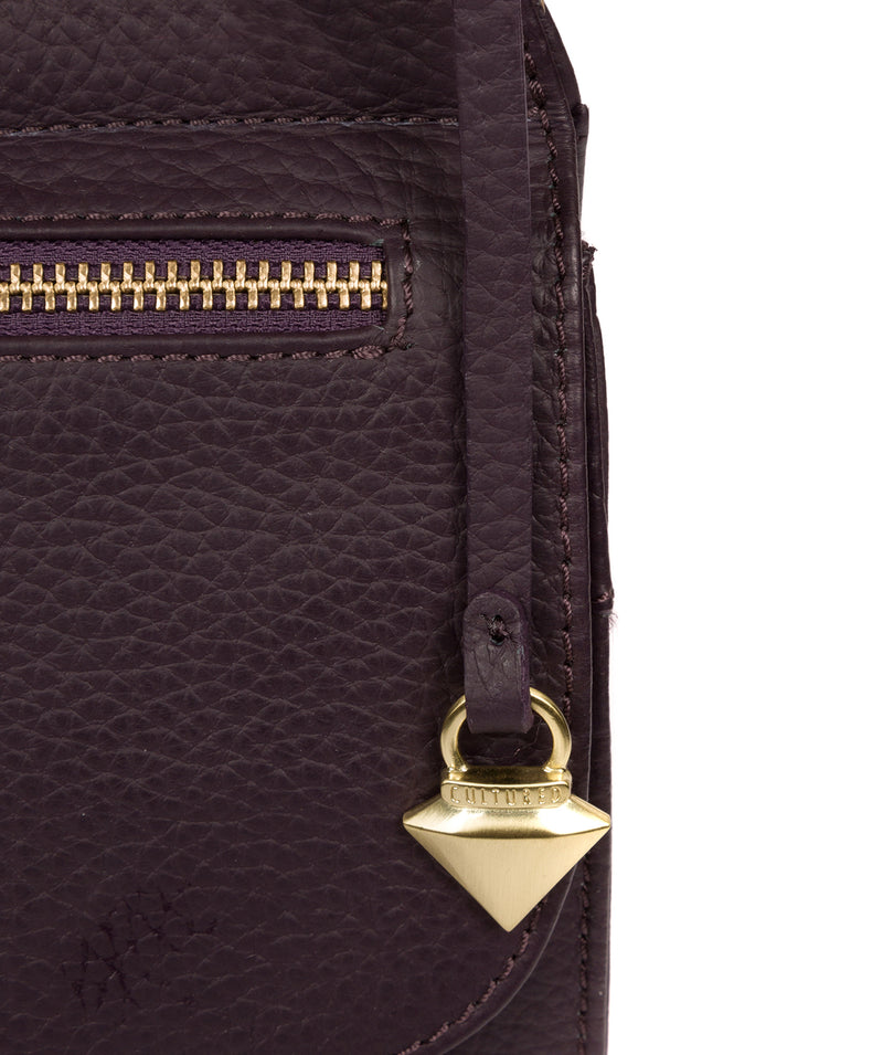 'Marie' Fig Leather Cross Body Bag image 6
