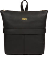 'Josie' Black Leather Backpack image 1
