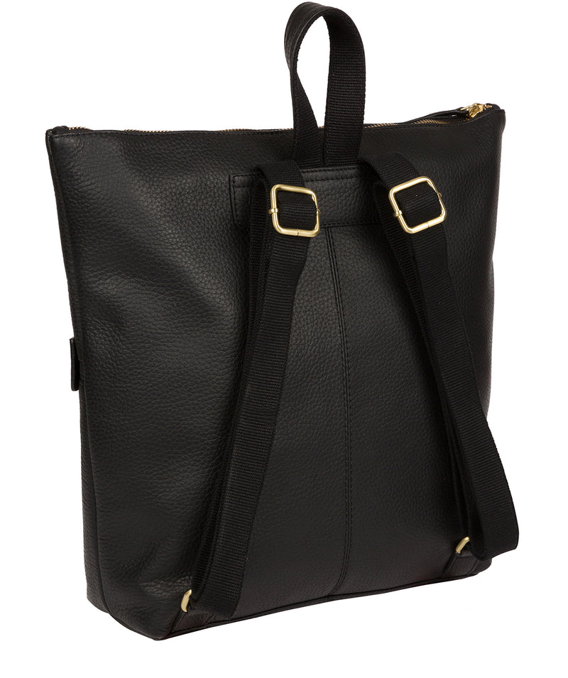 'Josie' Black Leather Backpack image 3