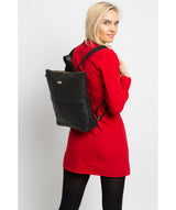'Josie' Black Leather Backpack image 2