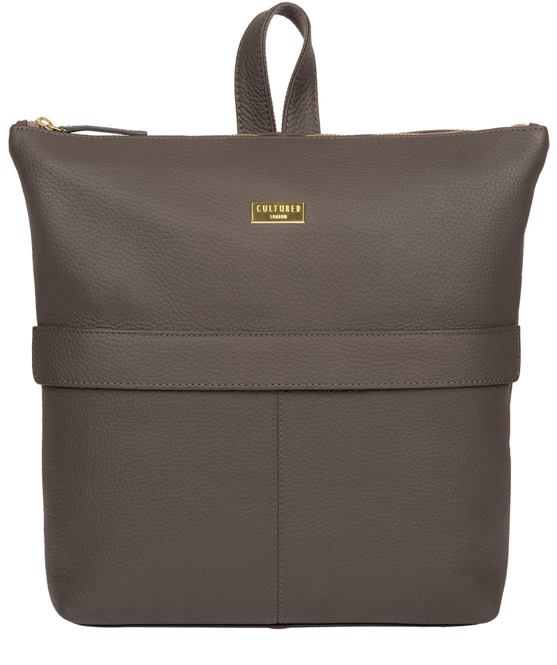 'Josie' Grey Leather Backpack image 1