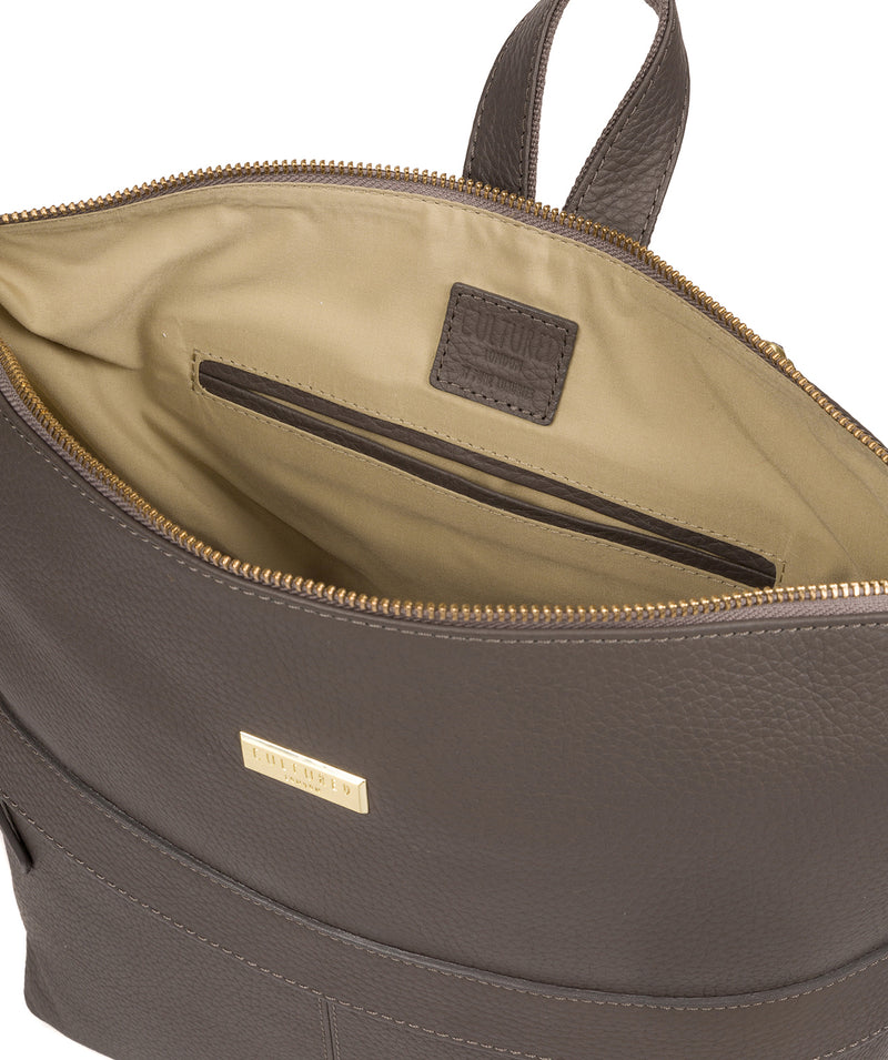 'Josie' Grey Leather Backpack image 4
