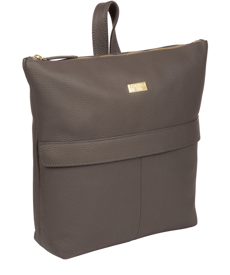 'Josie' Grey Leather Backpack image 5
