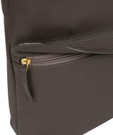 'Josie' Grey Leather Backpack image 6