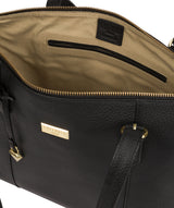 'Pippa' Black Leather Tote Bag image 5