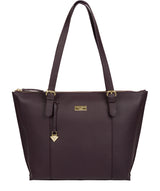 'Pippa' Fig Leather Tote Bag image 1