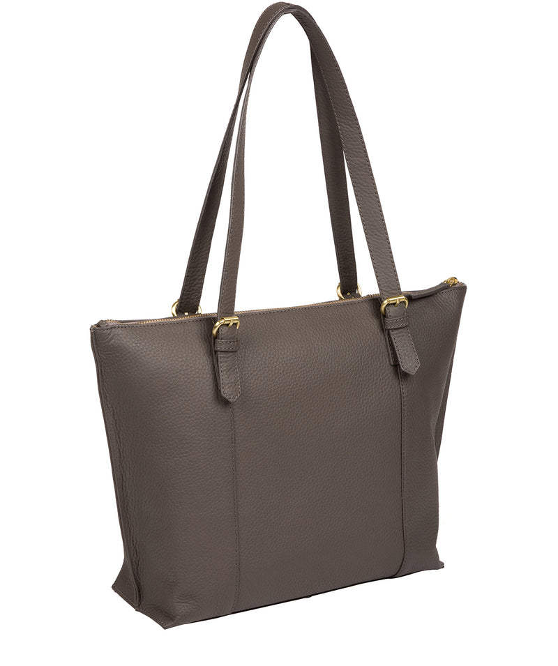 'Pippa' Grey Leather Tote Bag image 4