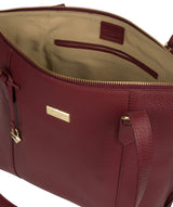 'Pippa' Ruby Red Leather Tote Bag image 5