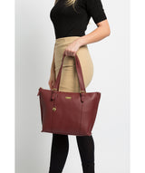 'Pippa' Ruby Red Leather Tote Bag image 2