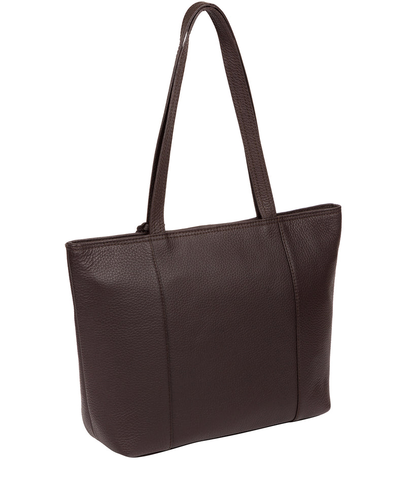 'Dawn' Dark Chocolate Leather Tote Bag image 3