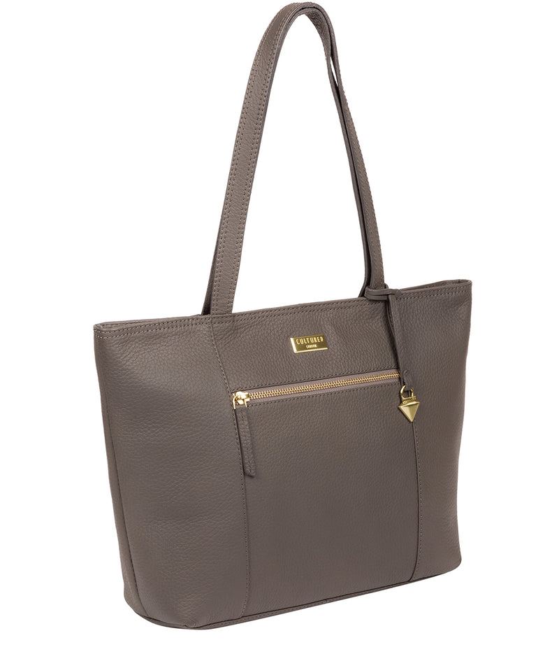 'Dawn' Grey Leather Tote Bag Pure Luxuries London
