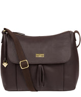 'Henriette' Dark Chocolate Leather Shoulder Bag image 1