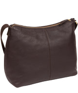 'Henriette' Dark Chocolate Leather Shoulder Bag image 3