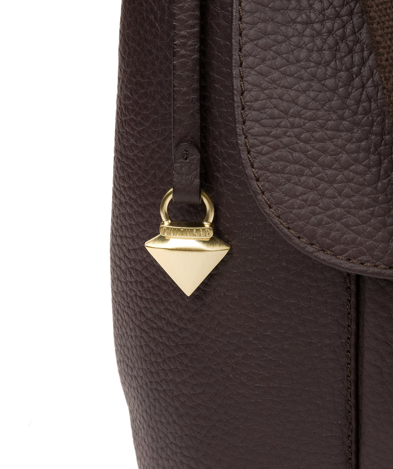 'Henriette' Dark Chocolate Leather Shoulder Bag image 5