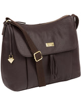 'Henriette' Dark Chocolate Leather Shoulder Bag image 6