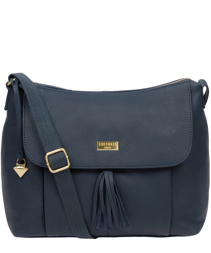 'Henriette' Denim Leather Shoulder Bag Pure Luxuries London