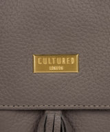 'Henriette' Grey Leather Shoulder Bag image 6