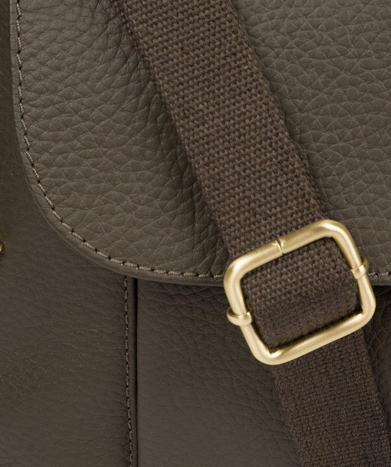 'Henriette' Olive Leather Shoulder Bag Pure Luxuries London