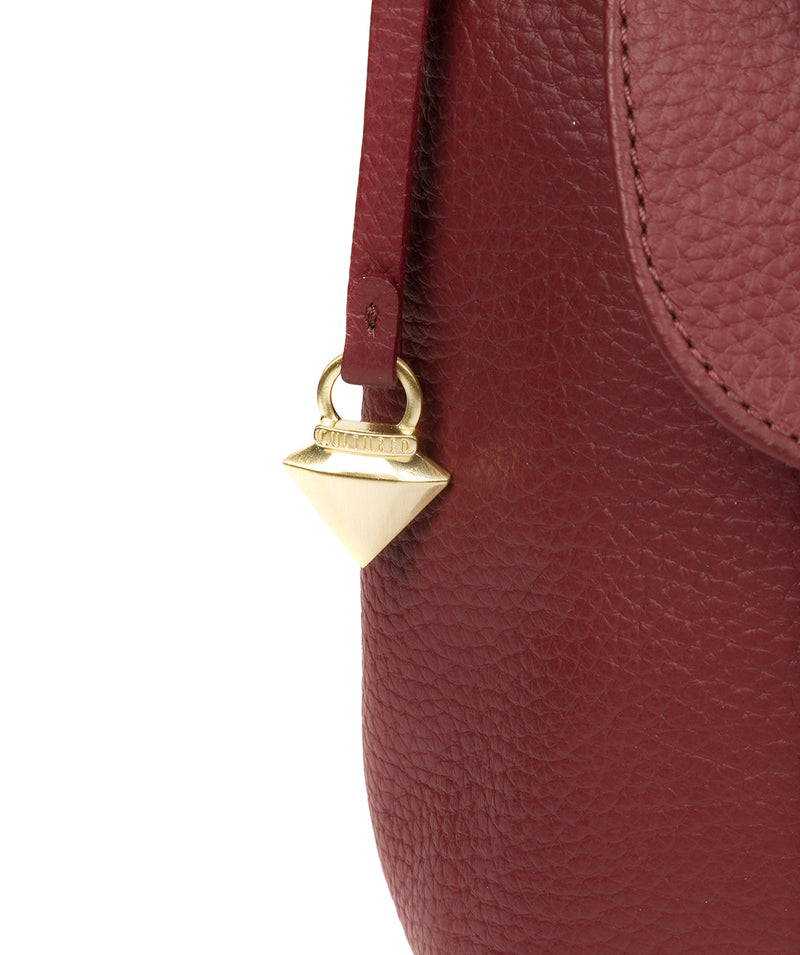 'Henriette' Ruby Red Leather Shoulder Bag image 5