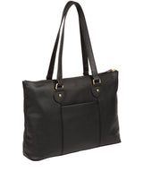 'Idelle' Black Leather Tote Bag image 3
