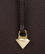 'Idelle' Dark Chocolate Leather Tote Bag image 6
