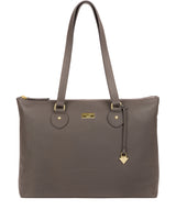 'Idelle' Grey Leather Tote Bag image 1