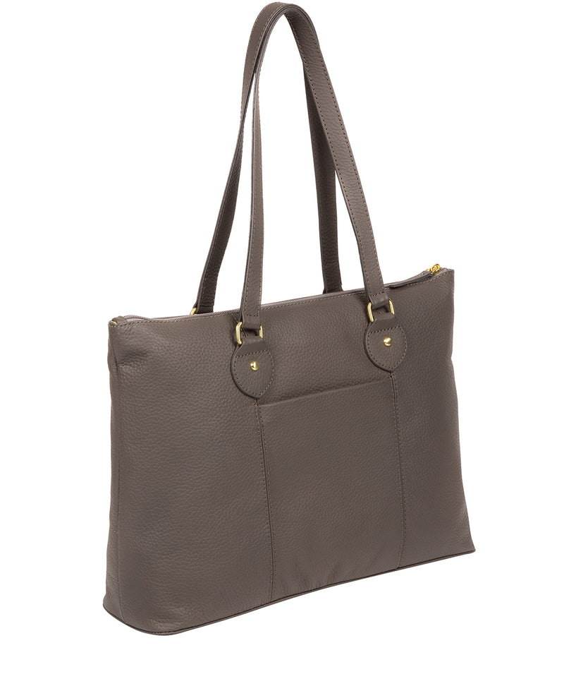 'Idelle' Grey Leather Tote Bag image 3