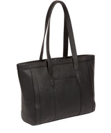 'Farah' Black Leather Tote Bag Pure Luxuries London